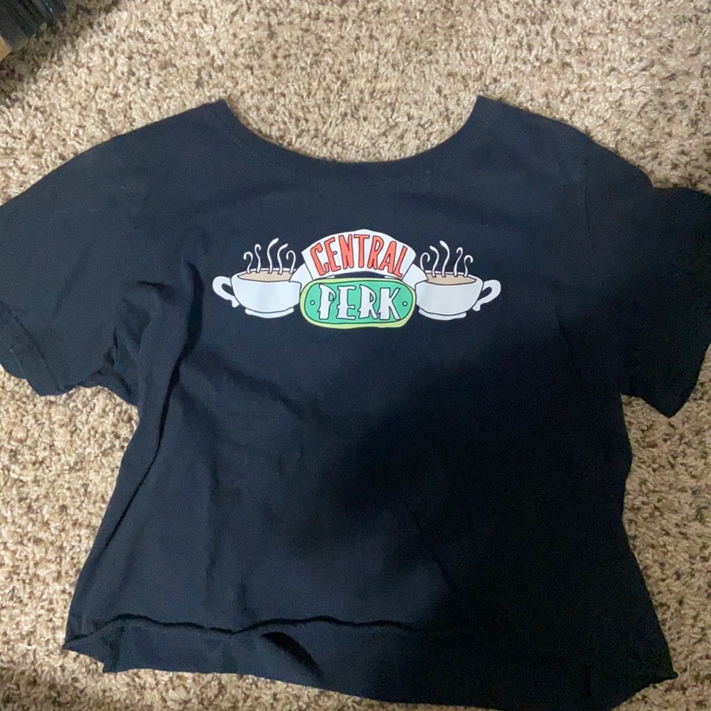 “friends” crop t shirt